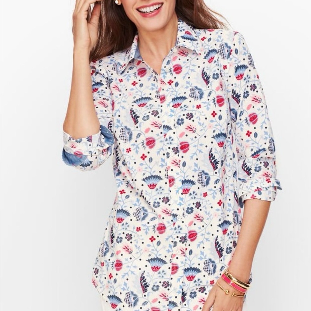 Talbots Floral Button Shirt